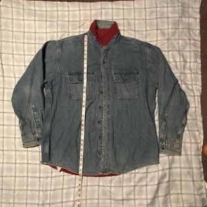 Vintage LL Bean lined denim jacket size Lg